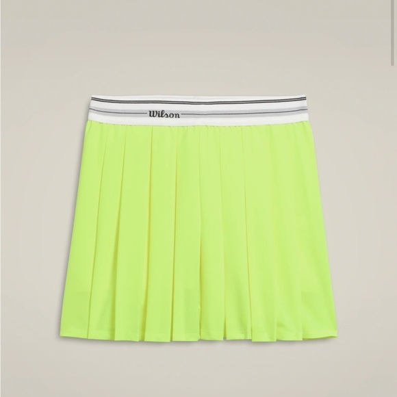 NWT Wilson Youth Tennis Ball Yellow Tennis Skirt Skort Size Medium - Picture 1 of 6